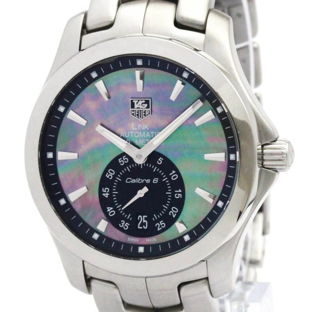 TAG HEUER Link Limited Edition Black MOP Steel Watch WJF211K Polished - Picture 1 of 8